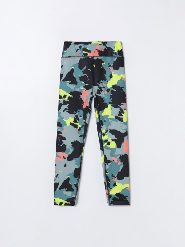 Conjunto com 2 Leggings Esportivas - Amarelo Limão