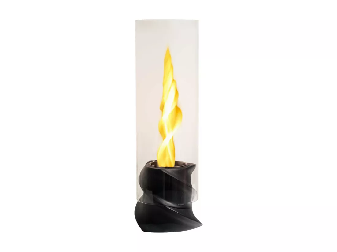 Cheminée à bioéthanol de table NIZZA noire D14,5 x H46,5