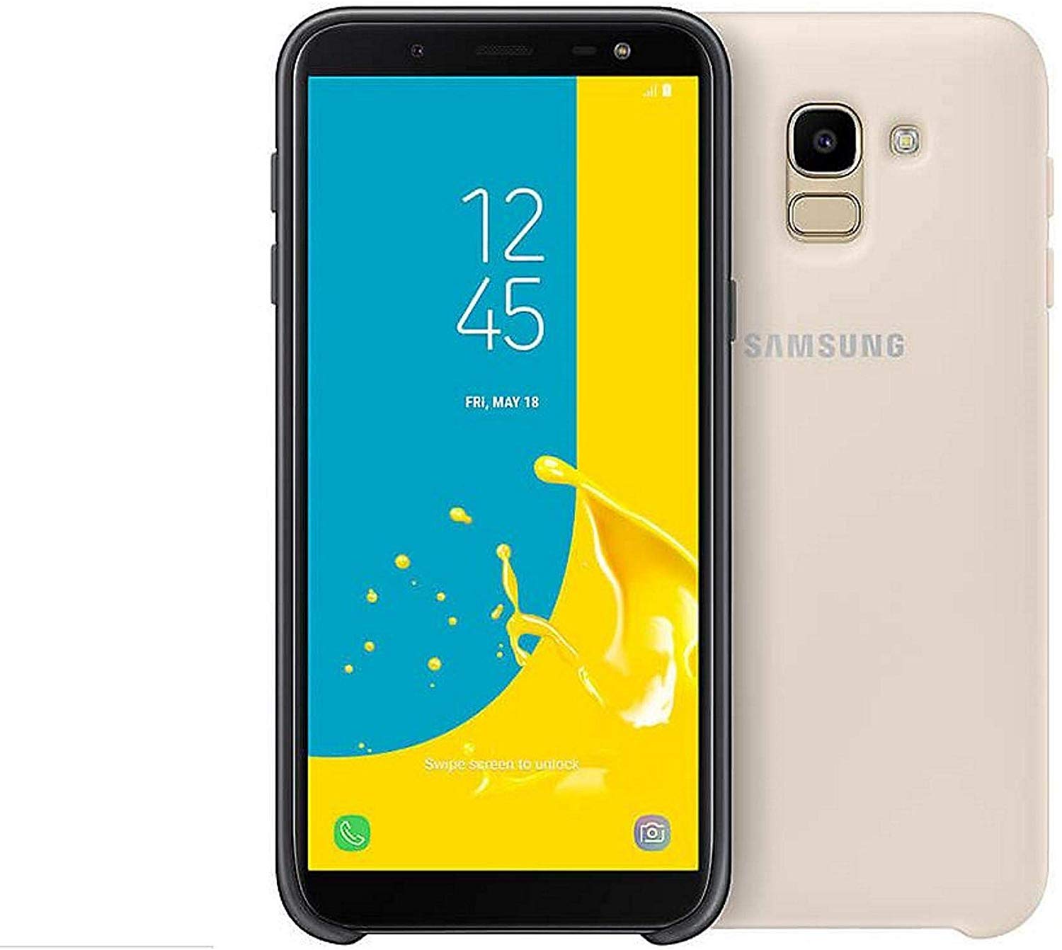 Original Samsung EF-PJ600 Dual Layer Cover für Galaxy J6 Gold