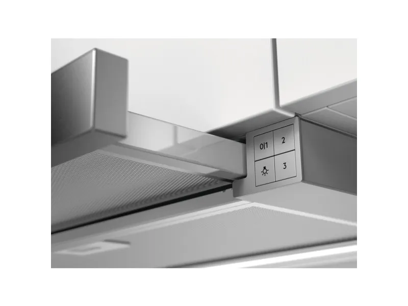 Electrolux 600 LFP616X - Hætte - teleskopisk - bredde: 59.8 cm - dybde: 30 cm - udtrækning og recirkulation (-) - grå