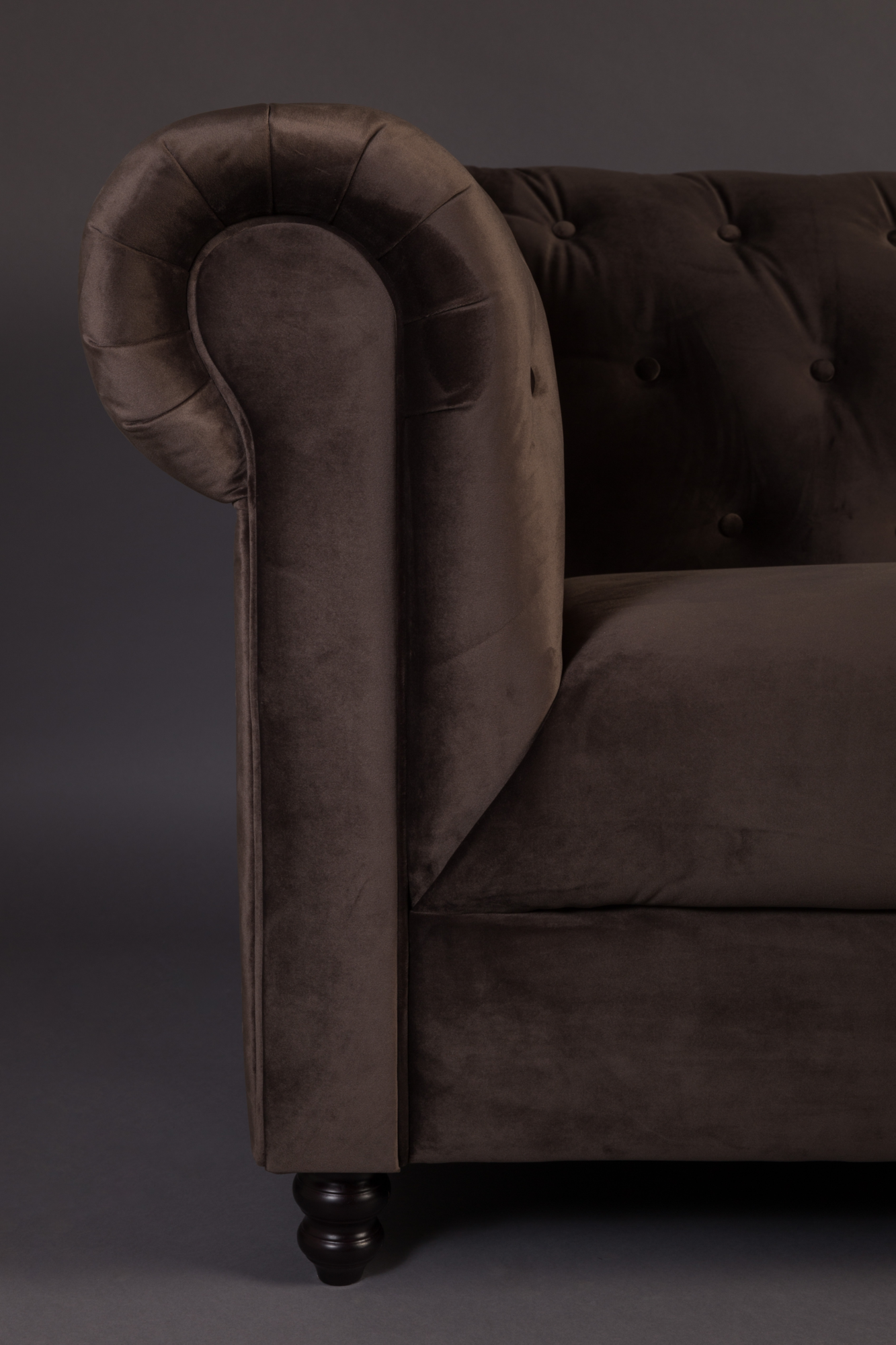3-zits bank Chester velvet Dutchbone Chester Velvet 3-zits bank groen