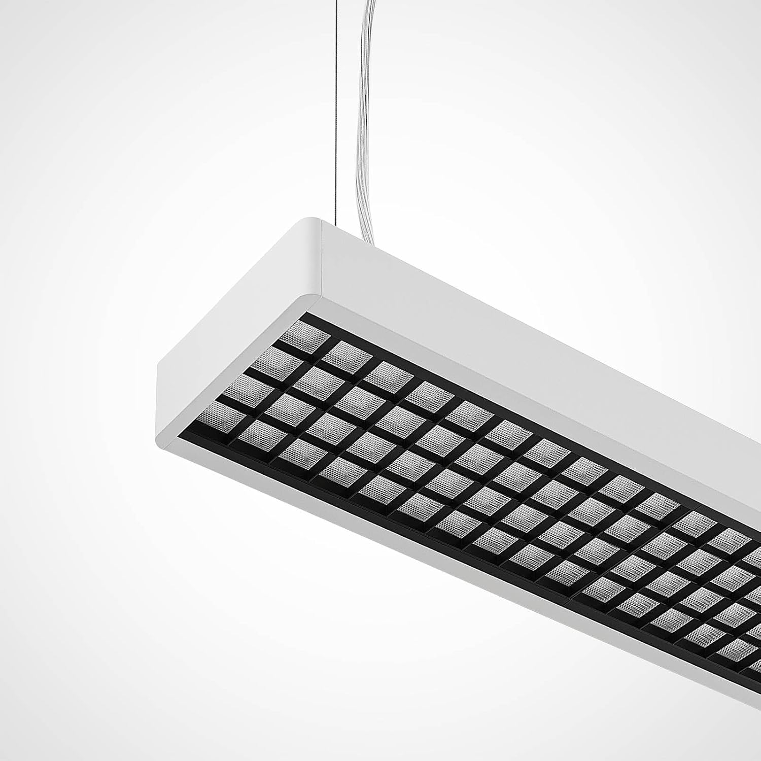 Arcchio LED Büroleuchte Susi (Modern) in Weiß aus Aluminium (2 flammig,) - Bürolampe Arbeitsplatzlampe Hängeleuchte Pendelleuchte Deckenleuchte Arbeitszimmerleuchte