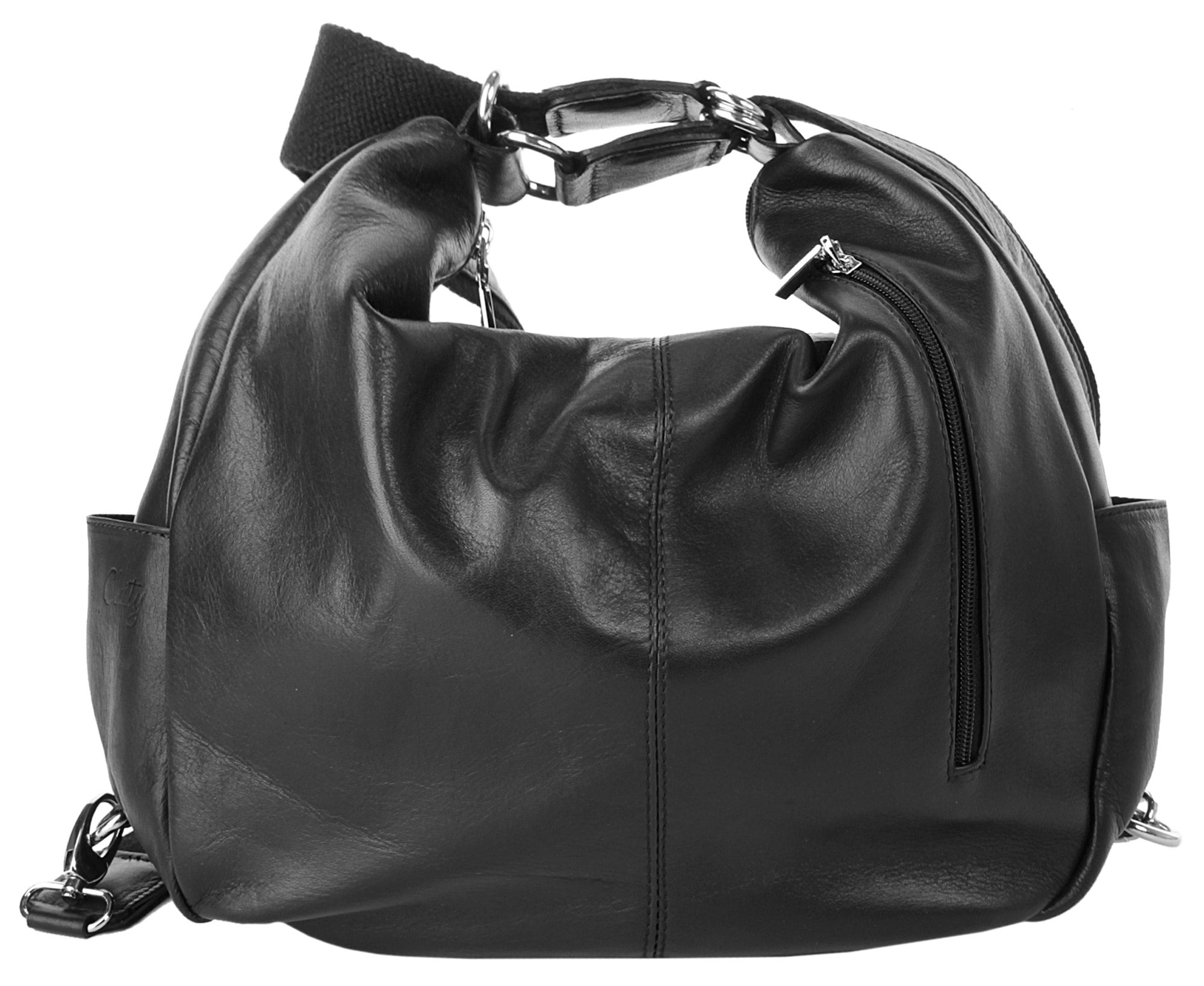 Cluty Laptoprucksack echt Leder, Made in Italy