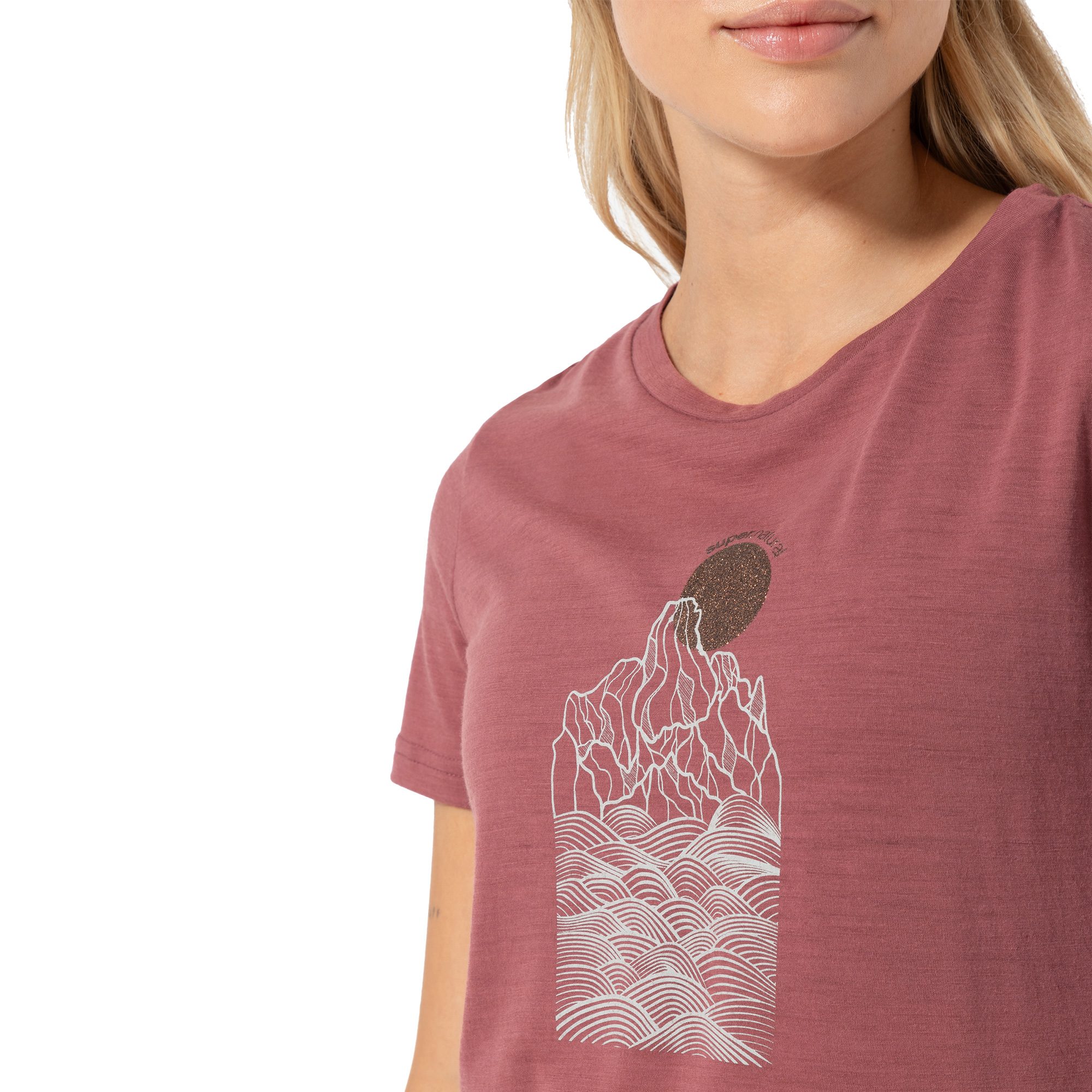 super.natural Preikestolen Cliffs T-Shirt Damen roan rouge
