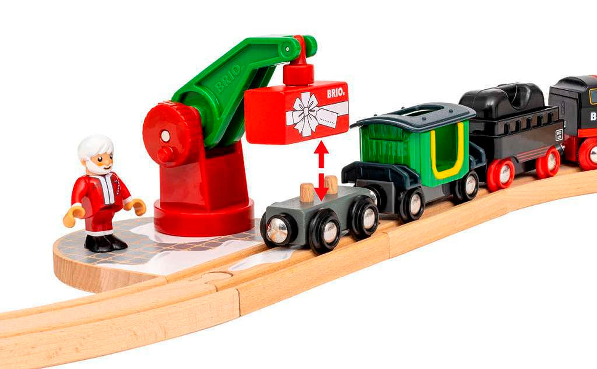 BRIO Batterie-Dampflok Weihnachts-Set