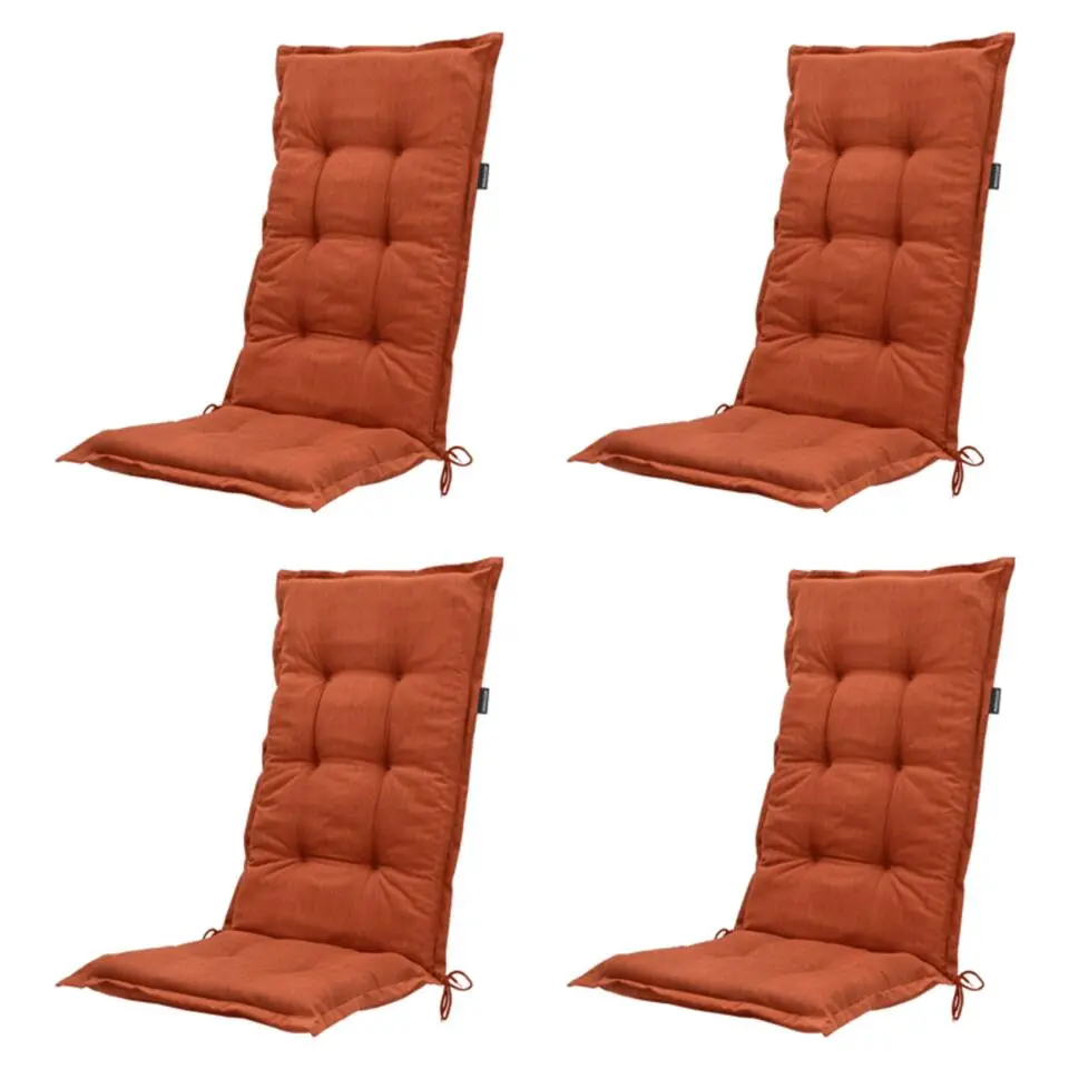 Madison - Tuinstoelkussen Lage Rug Basic terra - Ca. 105x50 cm - Set van 4