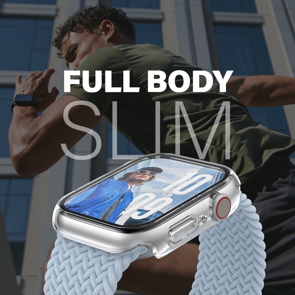 PanzerGlass - Skærmbeskytter - Apple Watch 10 - 45mm Fullbody Slim - Transparrent