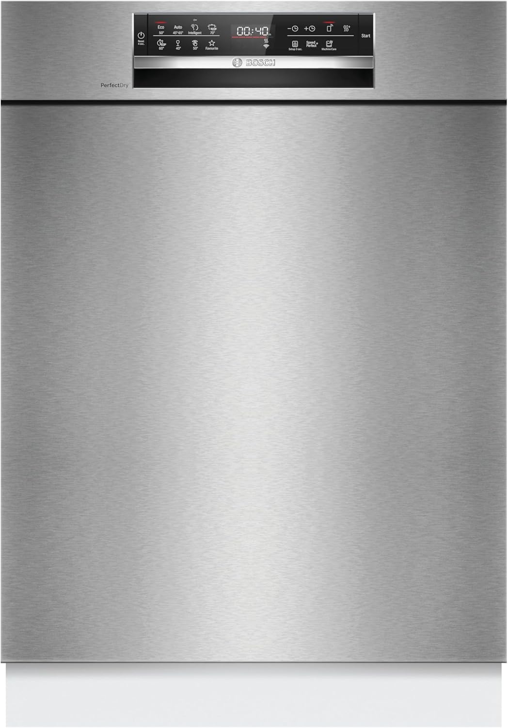 Bosch SMU6ZCS16E Serie 6 Geschirrspüler, 60 cm breit, unterbaufähige Spülmaschine mit Besteckschublade, Home Connect, Intelligent Programm, Max Flex Körbe, Vario Schublade, Rackmatik, Edelstahl