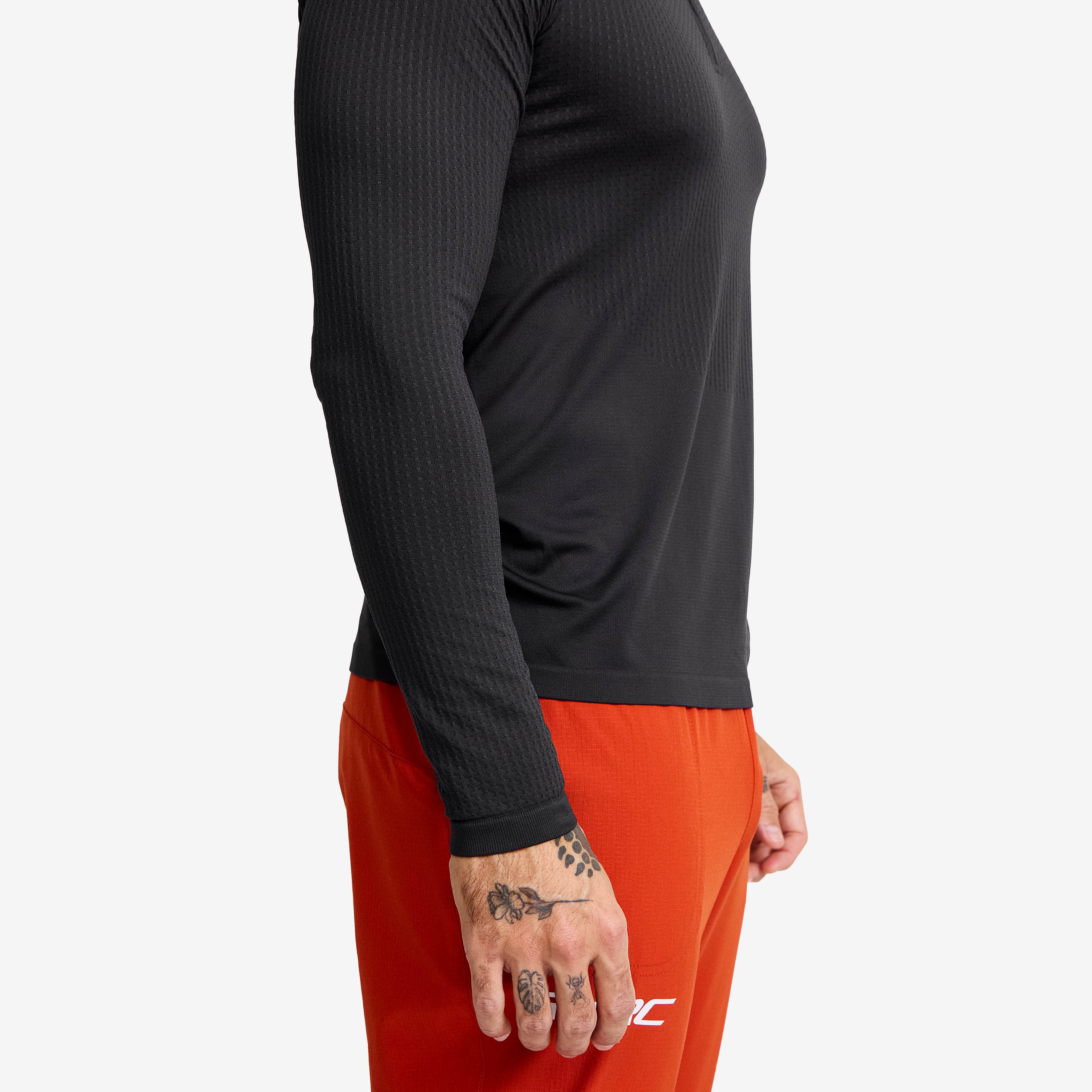 Focus Half-zip Seamless Top Herre Anthracite