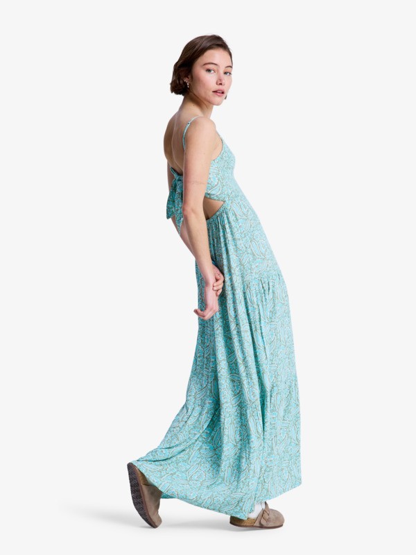 Tropical Glow Maxi Printed Robe longue imprimée Vert Femme