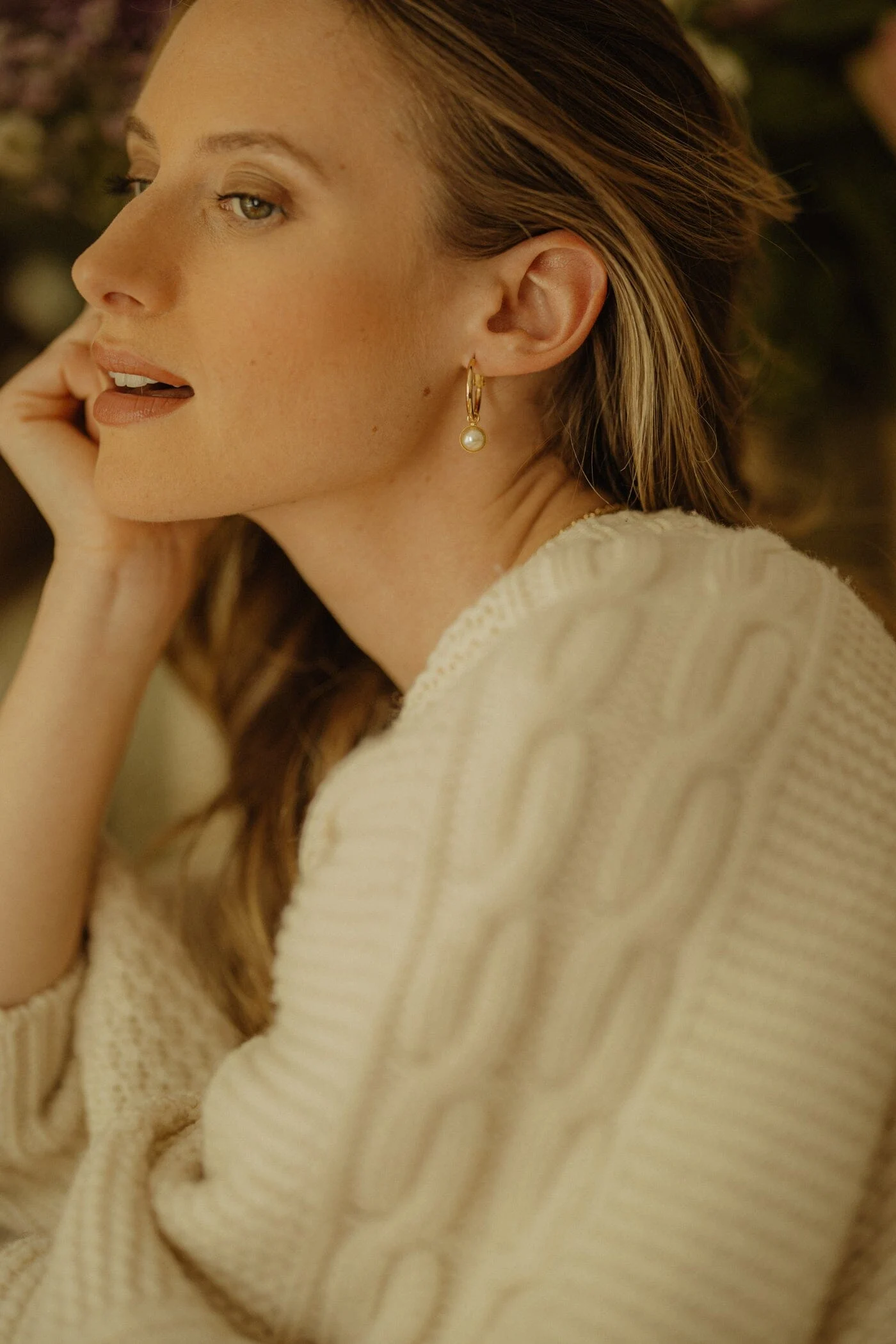 NÉLYA - Mini boucles d'oreilles créoles perles plaqué argent | Argent