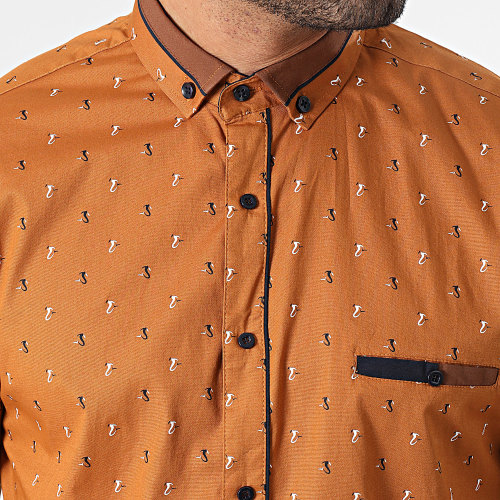 Chemise Manches Longues Camel