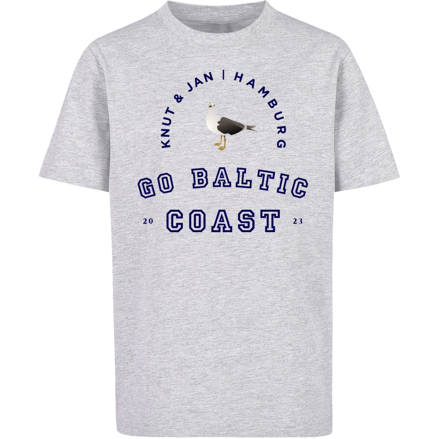 F4NT4STIC T-Shirt Möwe Knut & Jan Hamburg heather grey