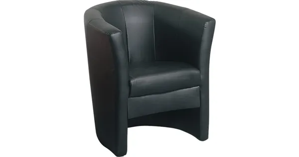 Clubsessel Bob Kunstleder schwarz