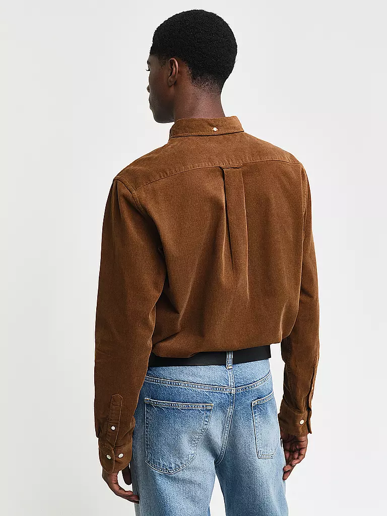 GANT Cordhemd Regular Fit braun