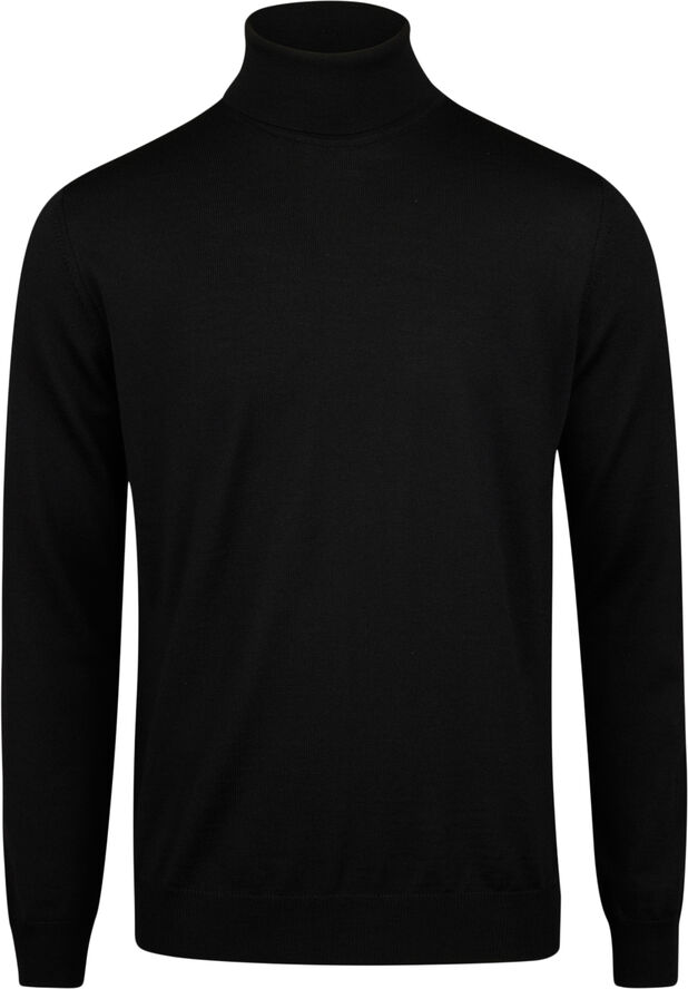 Stenströms Sweater Knitted Roll Neck Merino Wool Black