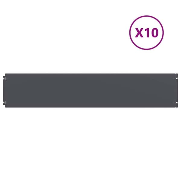 vidaXL Plenkanter 10 stk antrasitt 20x103 cm kaldvalset stål