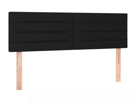Sommier tapissier avec matelas et LED Noir 140x190 cm Tissu
