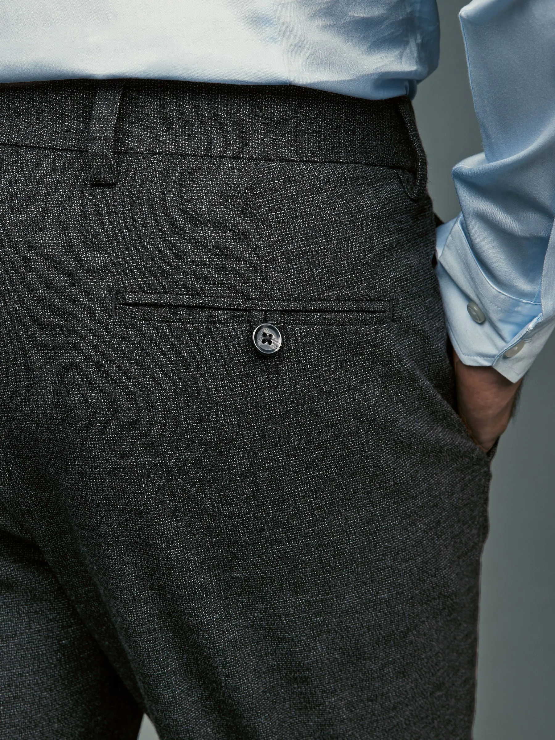 Grijs - Slimme Broeken met structuur en stretchy