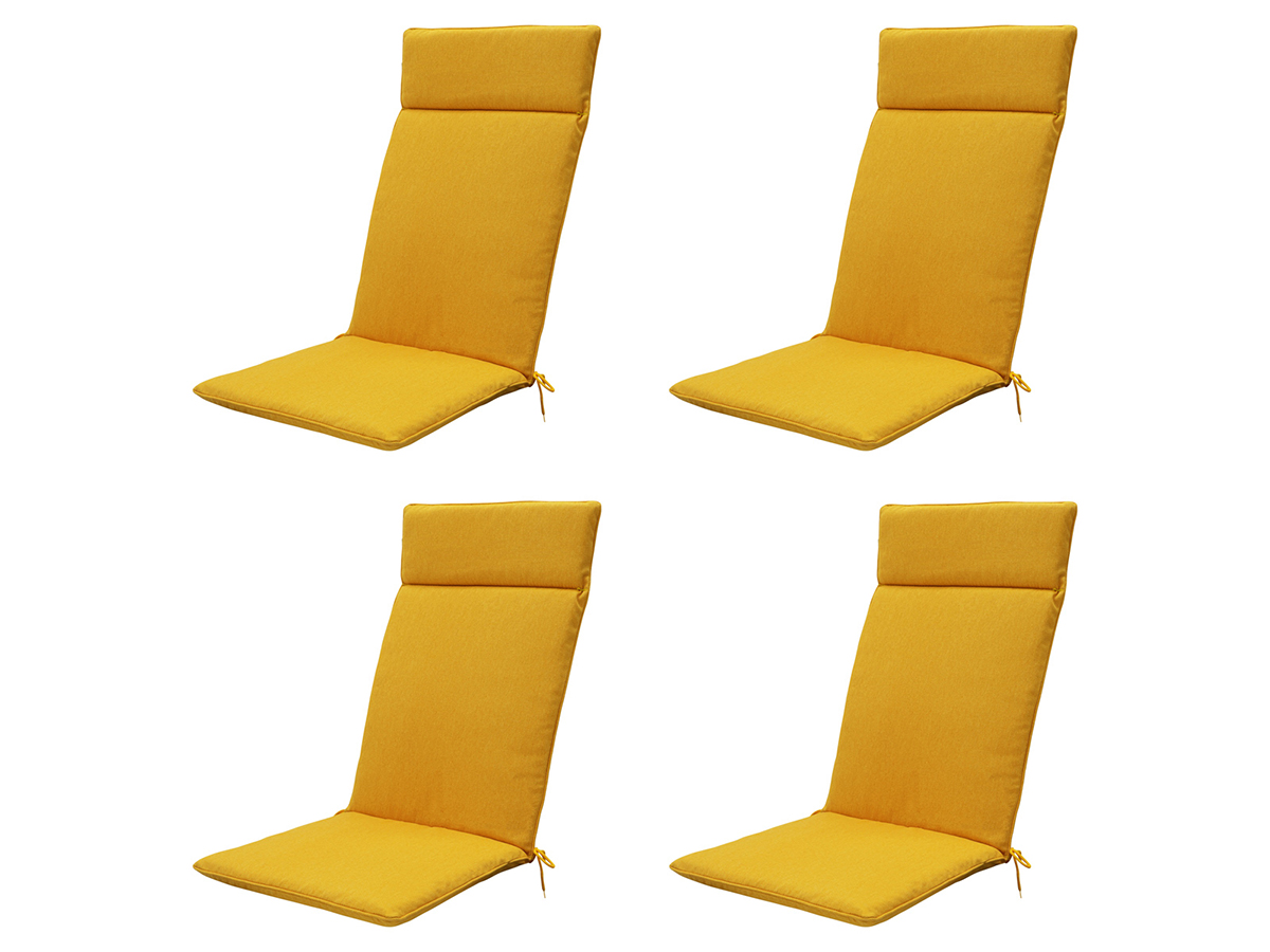 Madison Gold canvas eco+ Tuinstoelkussen - Set van 4