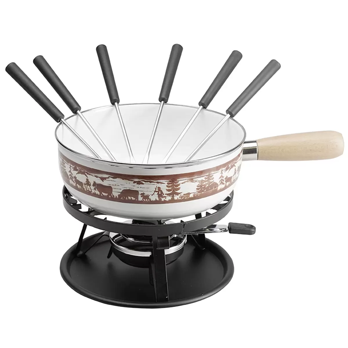 Käsefondue Set Farmer weiss