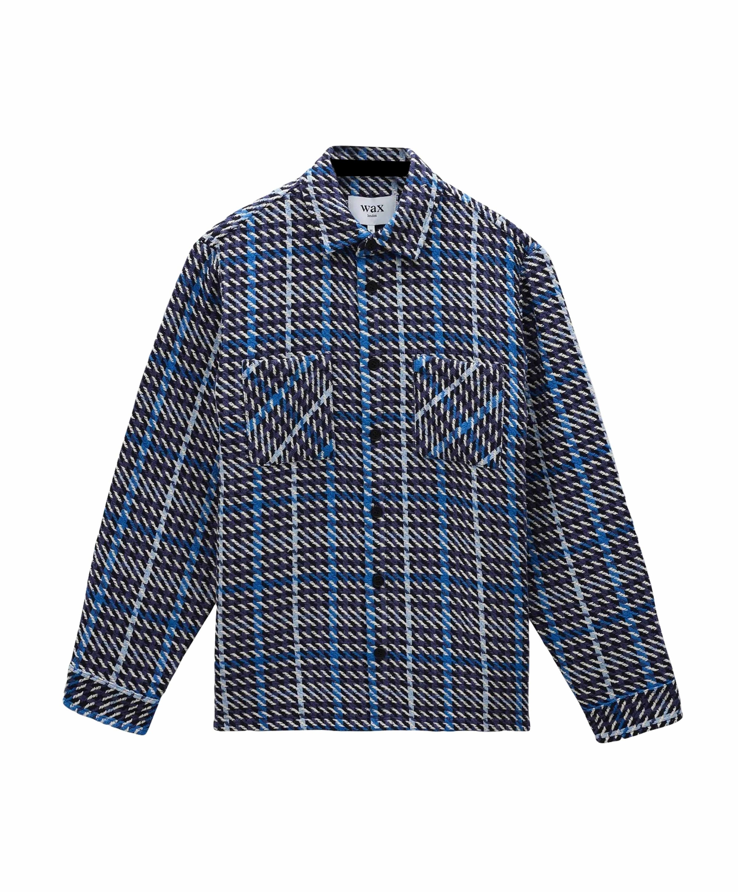 Wax London Heren overshirt blauw