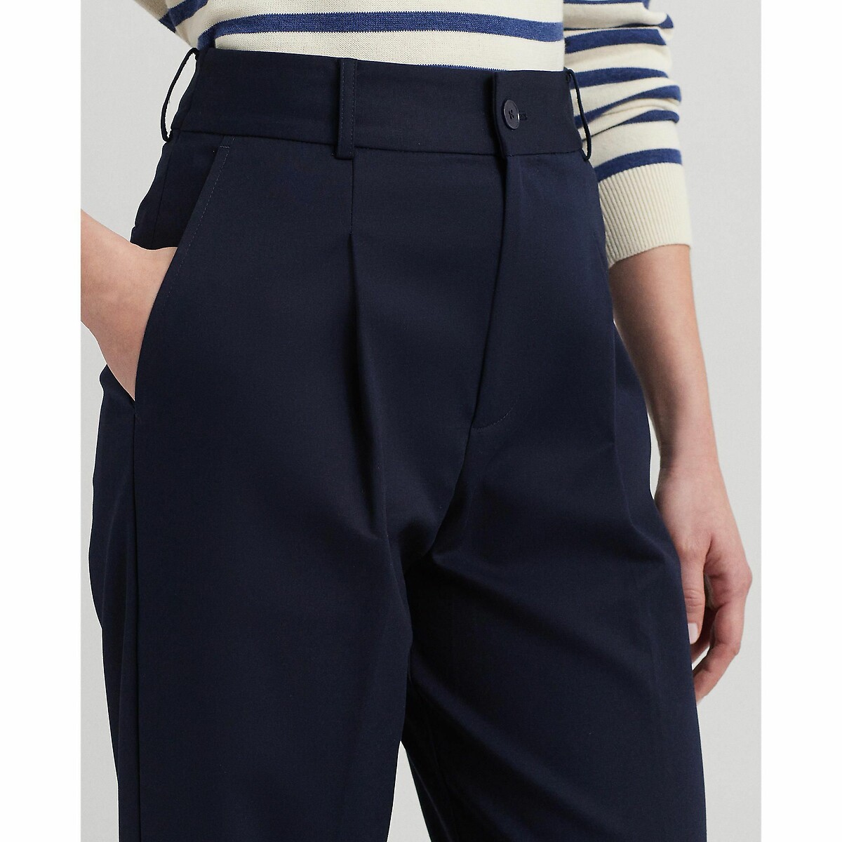 LAUREN RALPH LAUREN<br>Calças de pernas largas até o tornozelo