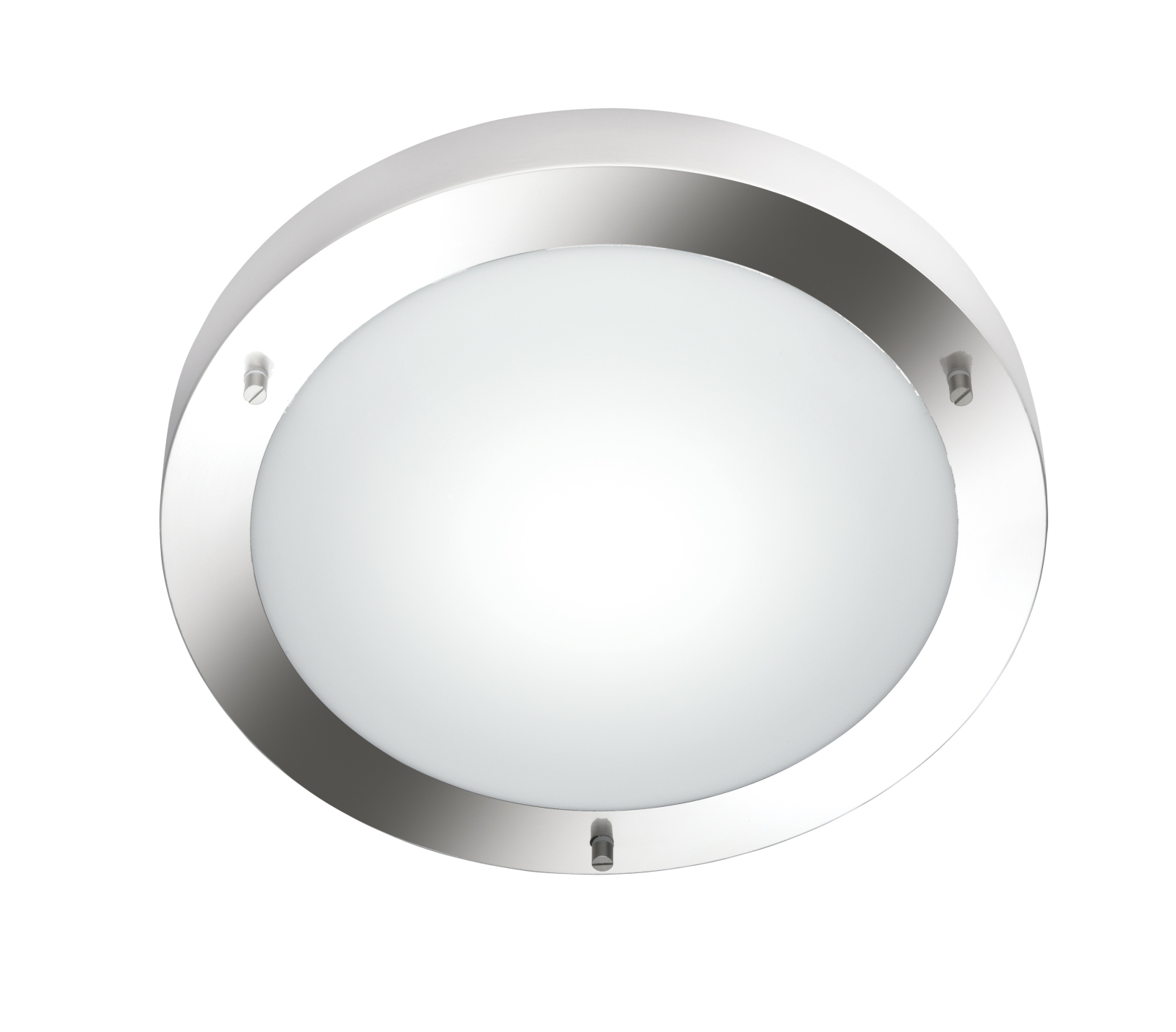Badleuchte - Nickel matt-weiß - rund - Ø 31,5 cm