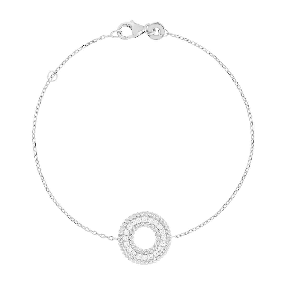 Bracelet argent 925 zirconias 18 cm