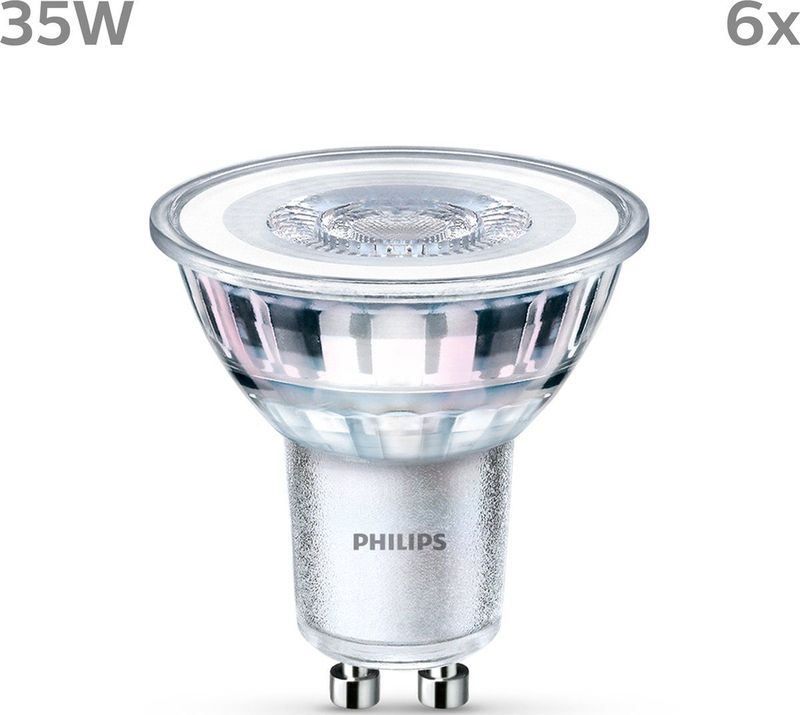 Philips LED Spot - 35 W - GU10 - Warmwit licht - 6 stuks