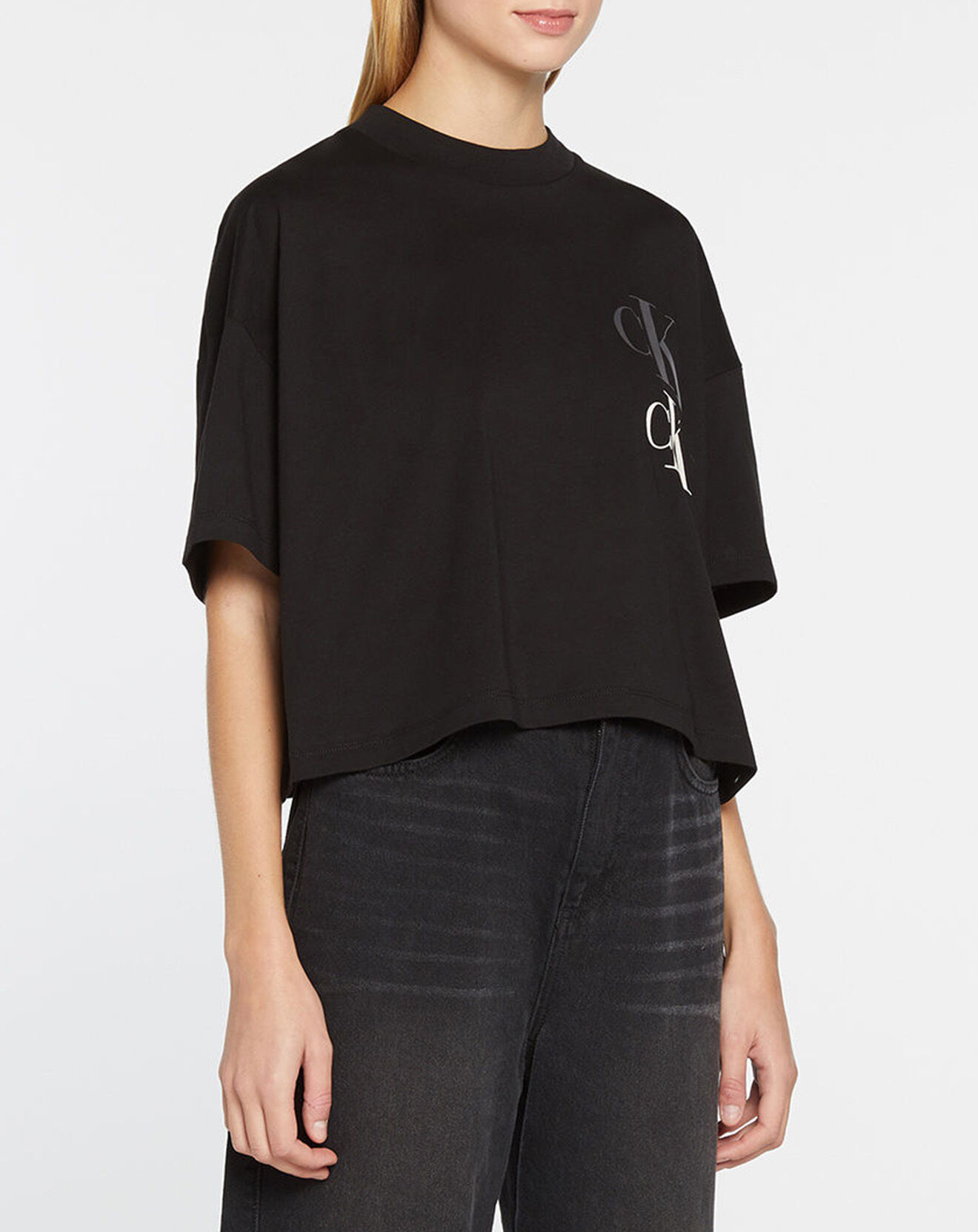 Calvin Klein Jeans T-Shirt Double Logo Ck noir