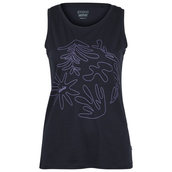 Stoic - Women's Merino155 LaholmSt. Print Tank Flowers - Haut en mérinos