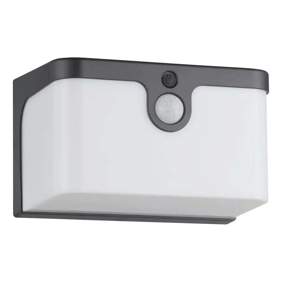 EGLO Croara Solar Wandlamp - LED - 15 cm - Antraciet/Wit