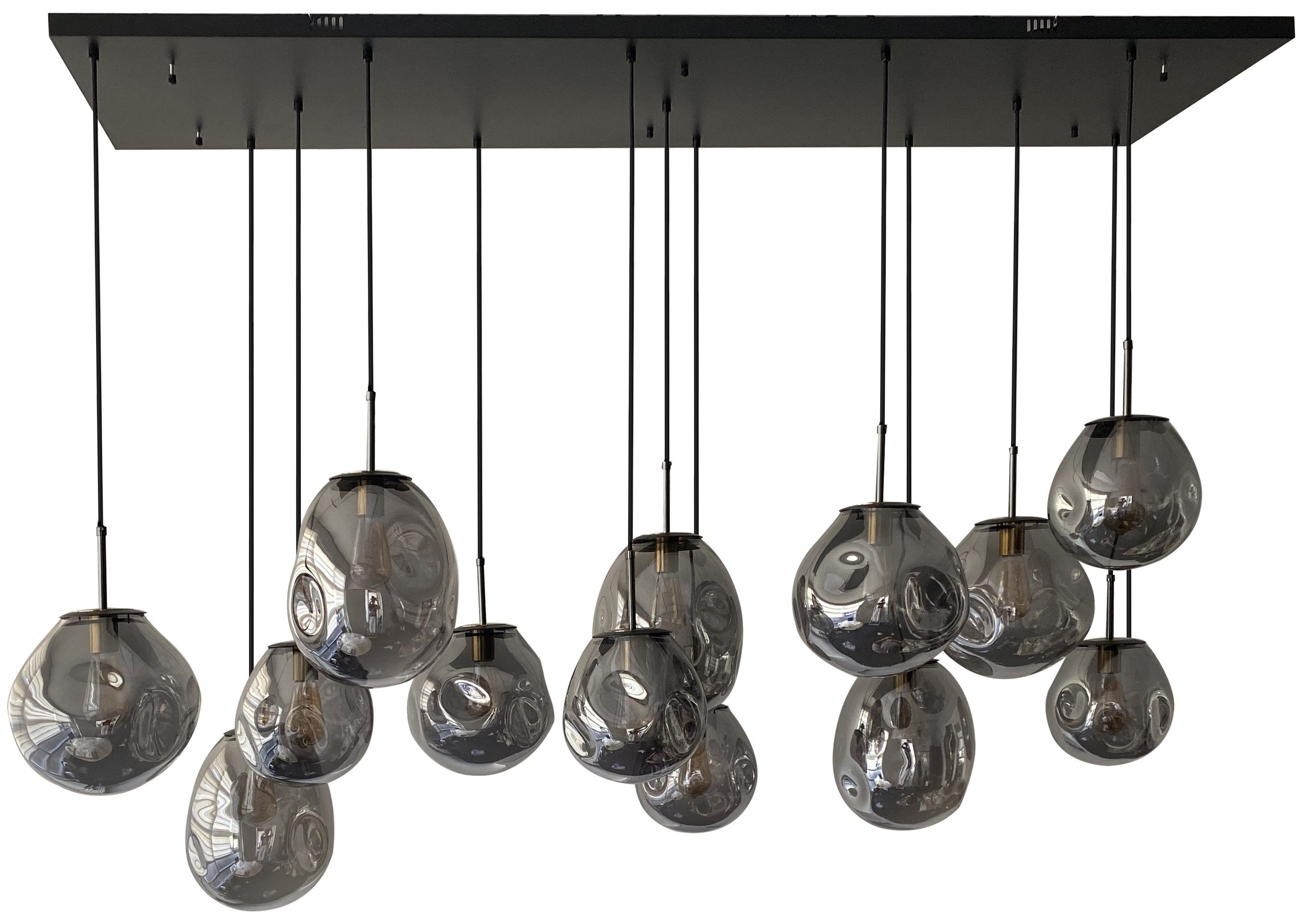 Hanglamp 13-lichts Smoked Boaz B180 x D50 cm