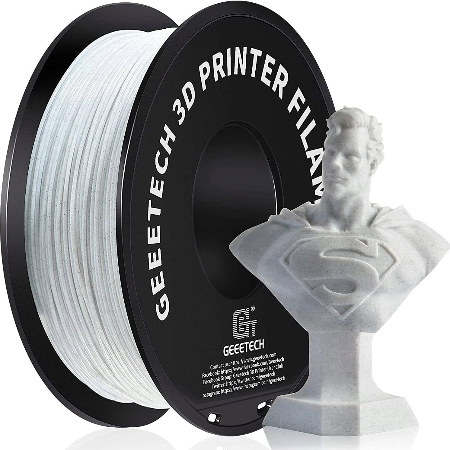 GEEETECH  PLA like Marble, 1,75 mm / 1000 g    Leicht druckbares Filament mit geringen Fertigungstoleranzen und Marmor-Optik