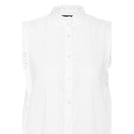 Bruuns Bazaar Carpinus Pleat Bluse, White, 40