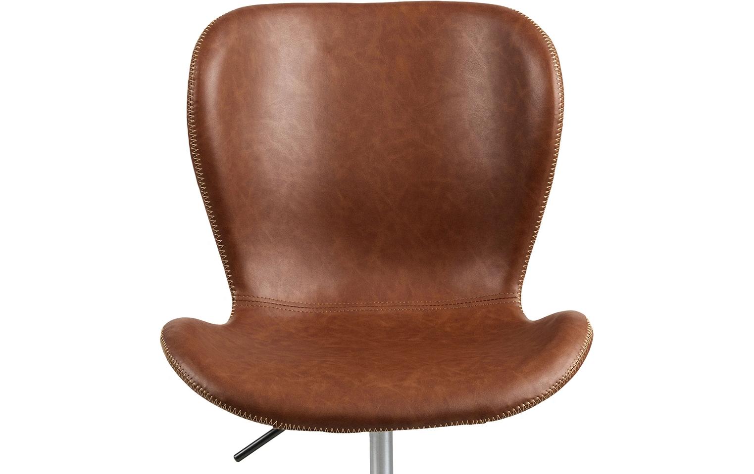 Bürostuhl Batilda, mit Polsterrücken, Cognac<br>Schreibtischstuhl im Lederlook