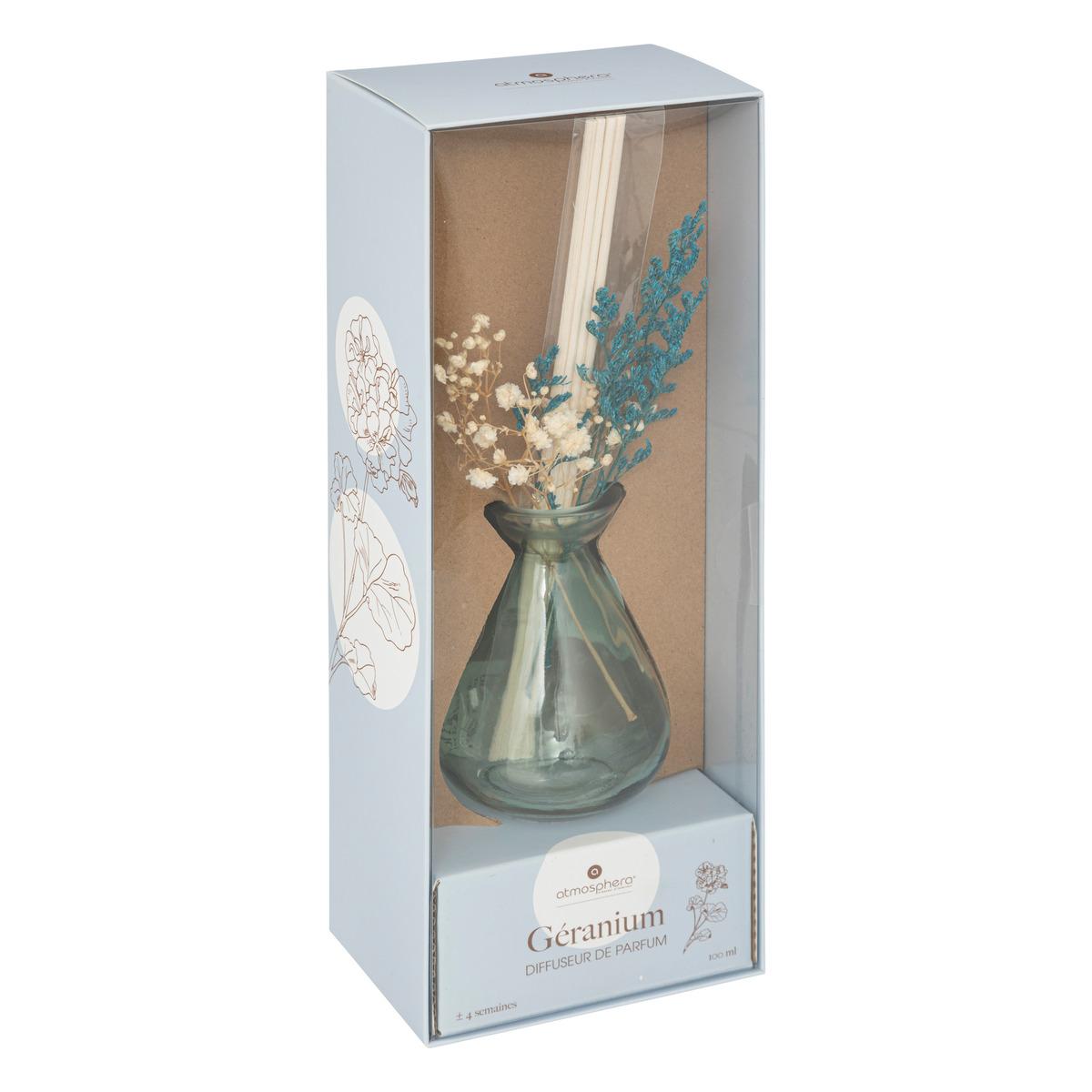 DIFFUSEUR VERRE FLORA GERANIUM 100ML