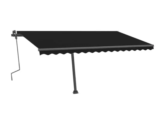 Auvent manuel rétractable sur pied 400x300 cm Anthracite