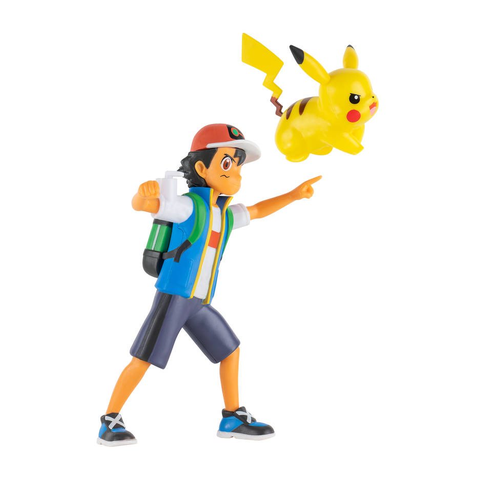 Pokémon gevechtsfiguren Ash en Pikachu