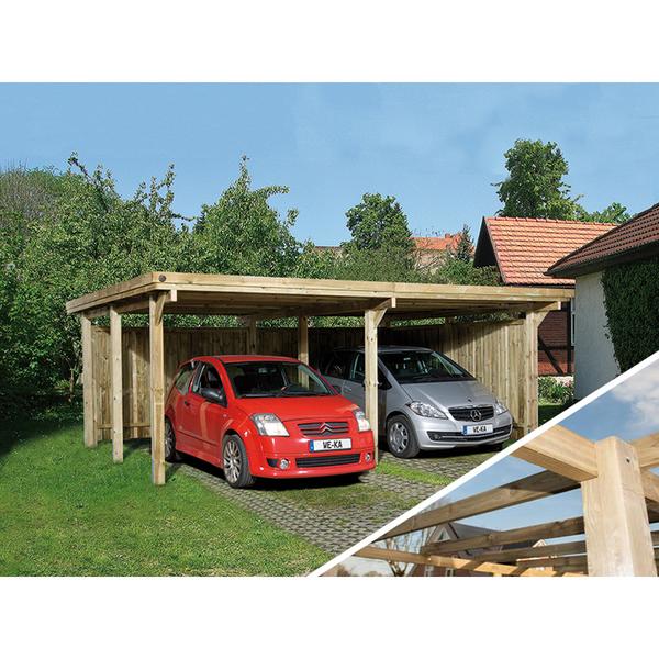 Weka Doppelcarport 618, ohne Dacheindeckung