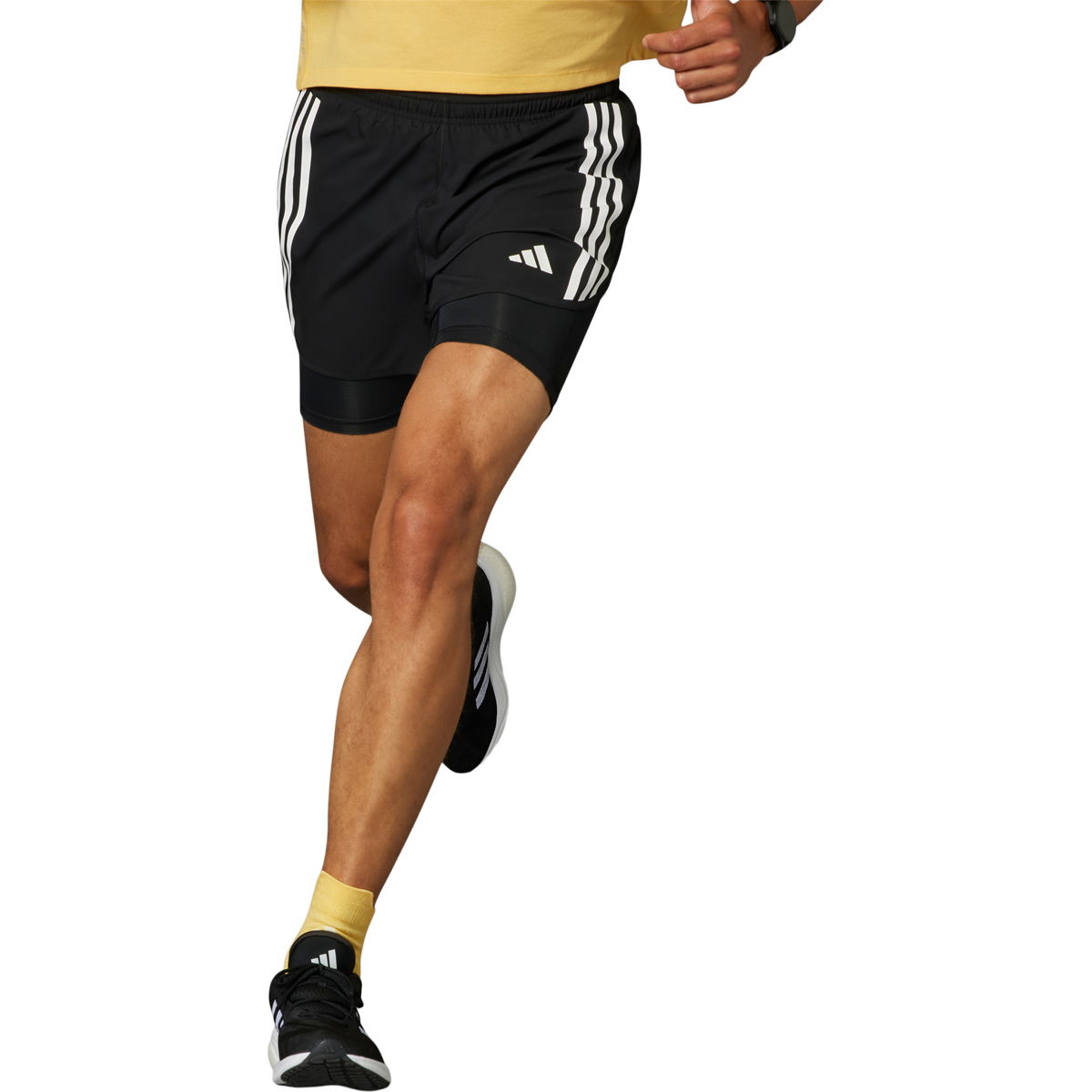 adidas Own The Run 3-Stripes 2in1 Løbeshorts Herre