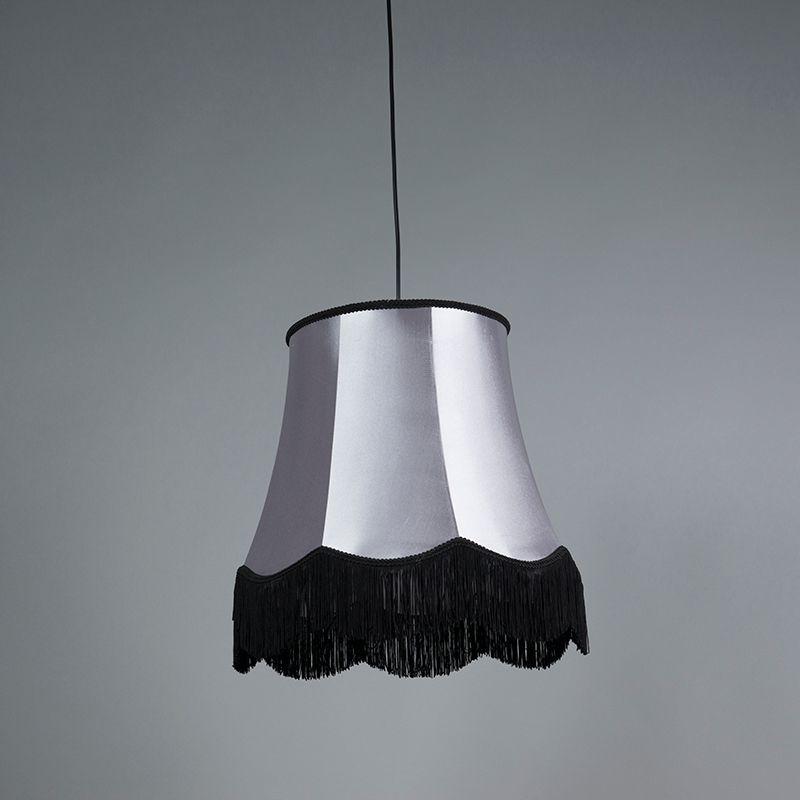 Retro hanglamp zwart met grijs 45 cm - Granny