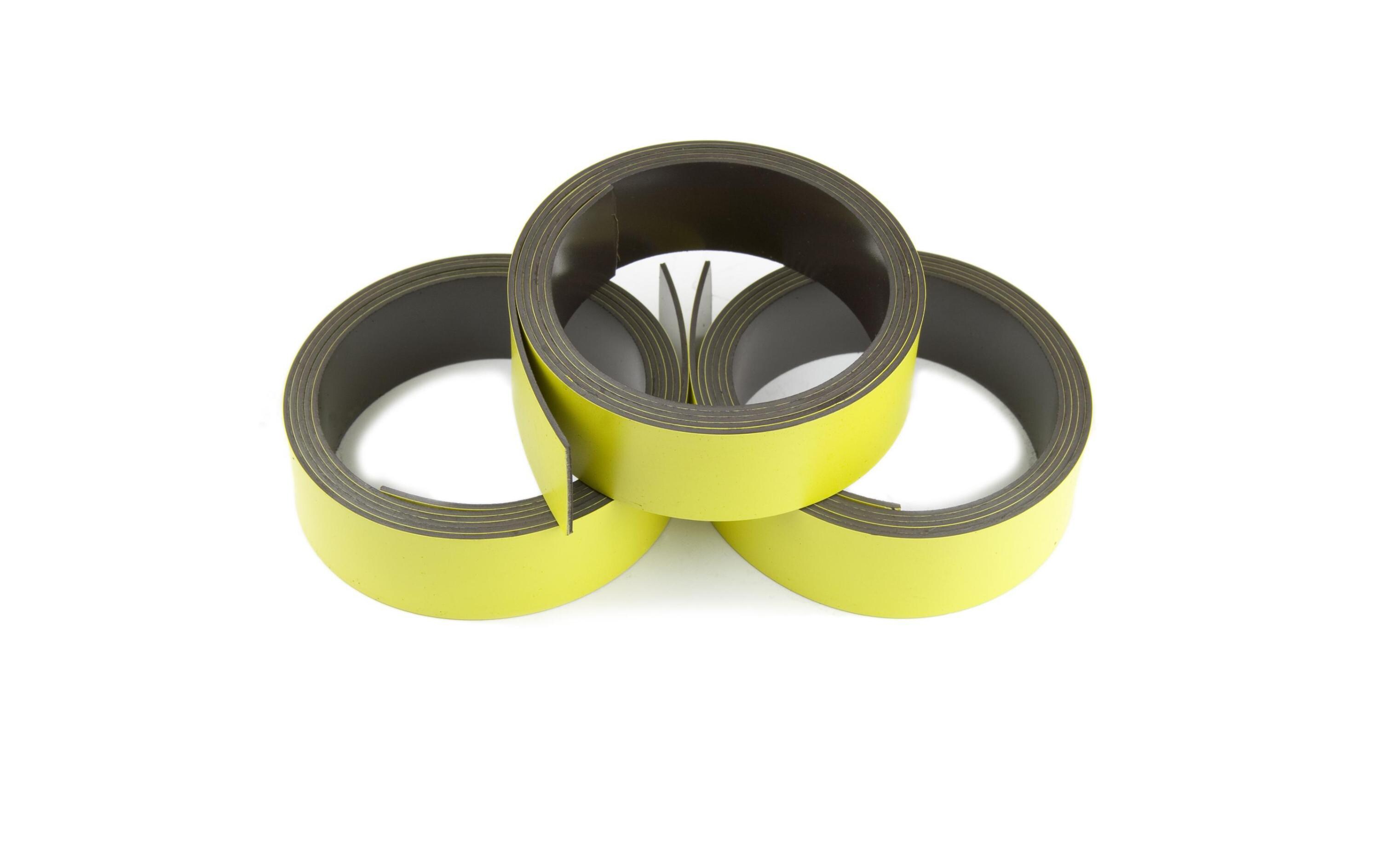 Magnetband 20 mm x 1 m, GelbZuschneidbares Magnetband, gelb