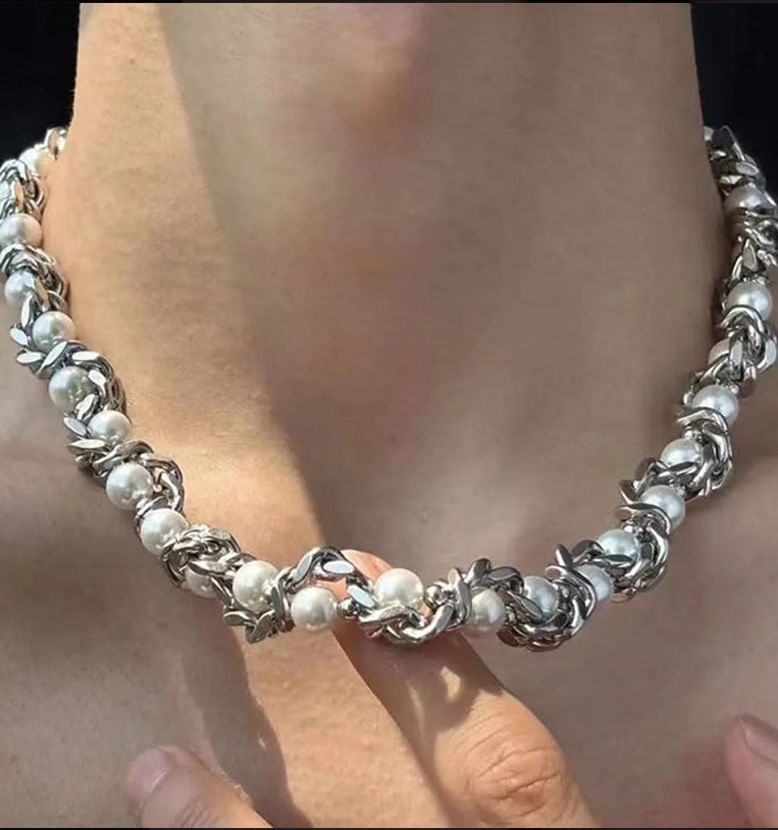 Lilafey - Ketting met imitatieparels en kralen