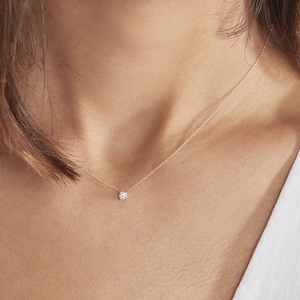 Collier Or Jaune Aphrodite Et Diamant