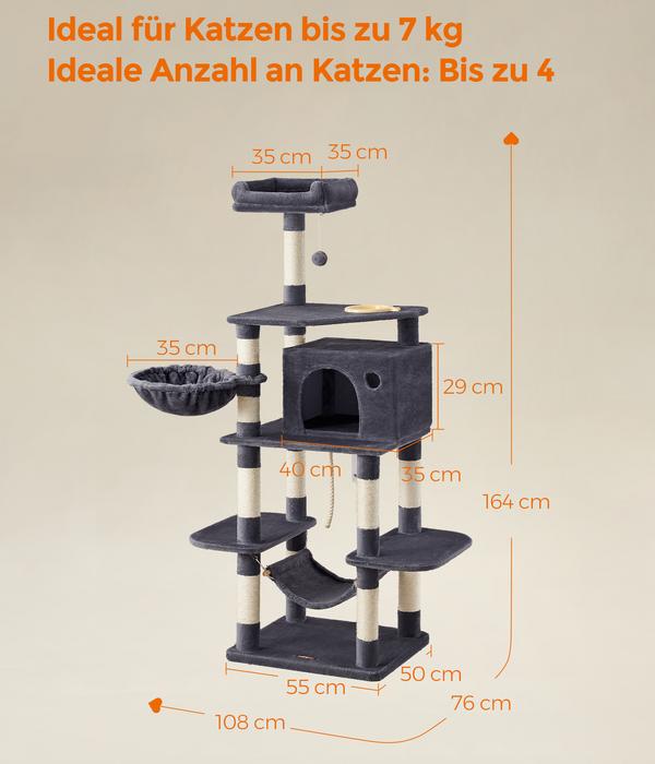 Feandrea Kratzbaum mit Fressnapf, ca.