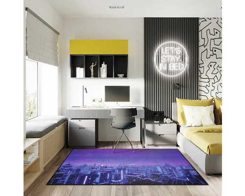 Gaming Tapijt Neon City 100x150 cm