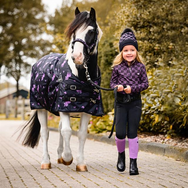 Paardrijlegging QHP Lize Full Grip Kids Zwart