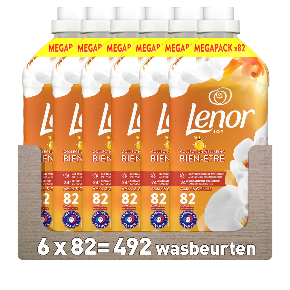 6x Lenor Wasverzachter Amber & Orchidee 82 Wasbeurten1722 ml
